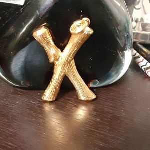 Celine alphabetical X pendant